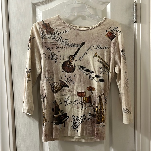 Studio Gem Cream Long Sleeve Top - Picture 1 of 3